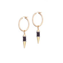 Load image into Gallery viewer, 14kt GoldFill Celestial Spike Statement Hoops