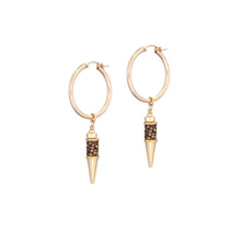 Load image into Gallery viewer, 14kt GoldFill Celestial Spike Statement Hoops
