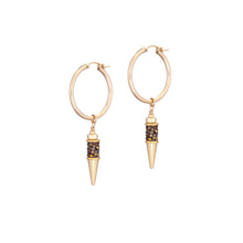 Load image into Gallery viewer, 14kt GoldFill Celestial Spike Statement Hoops