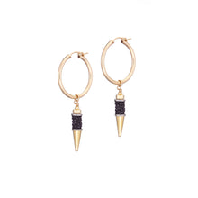 Load image into Gallery viewer, 14kt GoldFill Celestial Spike Statement Hoops
